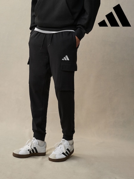 adidas Black Essentials Feelcozy French Terry Cuffed Joggers (E37772) | R$ 395