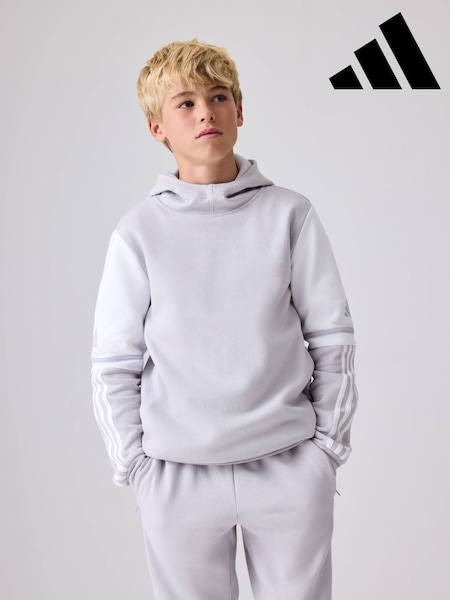 adidas Grey Squadra 25 Hoodie (E37814) | $48