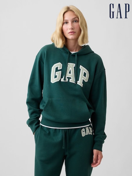 Verde închis - Hanorac lejer cu logo Gap