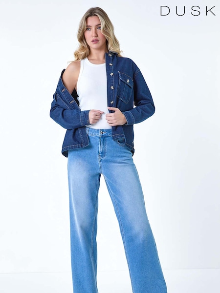 Dusk Blue Relaxed Denim Jacket (E38128) | €37