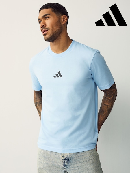 adidas Blue 100% Cotton T-Shirt (E38352) | 99 QAR