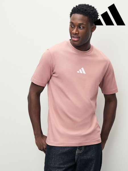 adidas Pink 100% Cotton T-Shirt (E38358) | 99 QAR