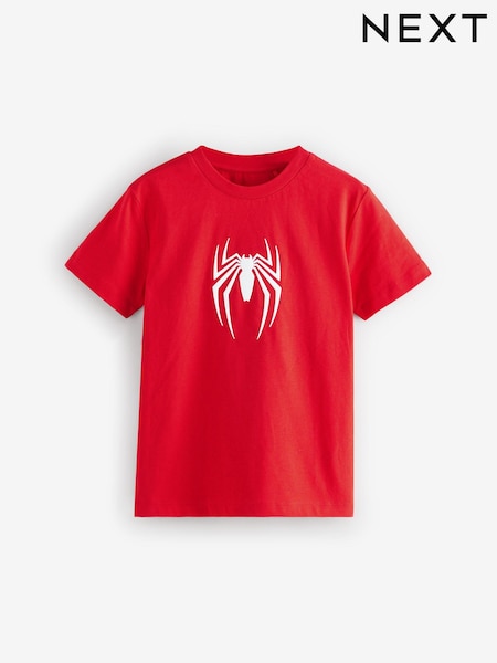 Red Spiderman Badge Applique T-Shirt (3-16yrs) (E38385) | €21 - €25