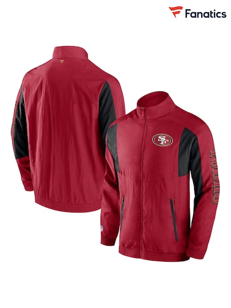 Fanatics Red NFL San Francisco 49ers Woven Track Jacket (E38535) | R$ 640