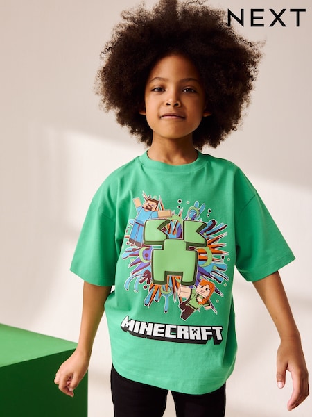 Green Licensed Minecraft T-Shirt (3-16yrs) (E38609) | € 20 - € 24