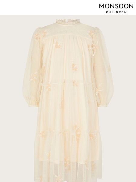 Monsoon Natural Imogen Beaded Maxi Dress (E38630) | €39 - €47