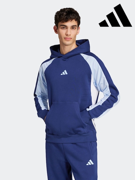adidas Blue Seasonal Essentials Colourblock Hoodie (E38689) | R$ 445