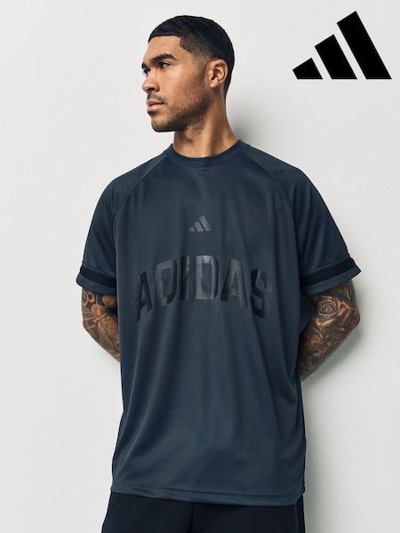 adidas Grey Seasonal Essentials US Sport T-Shirt (E38712) | €35