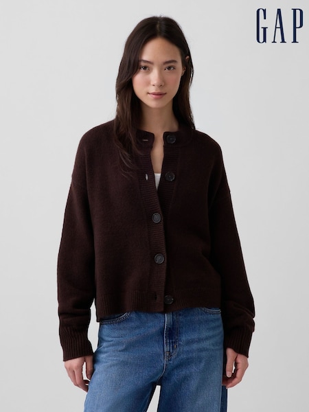 Braun - Gap Cashsoft Oversized Chunky Cardigan
