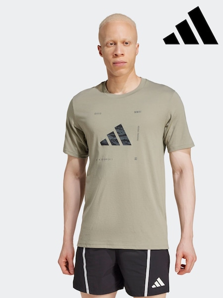 adidas Green Box Logo T-Shirt (E38833) | R$ 225