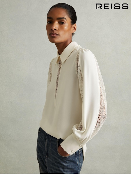 Kermanvaalea - Reiss Renata Lace Insert Blouse (E38866) | €202