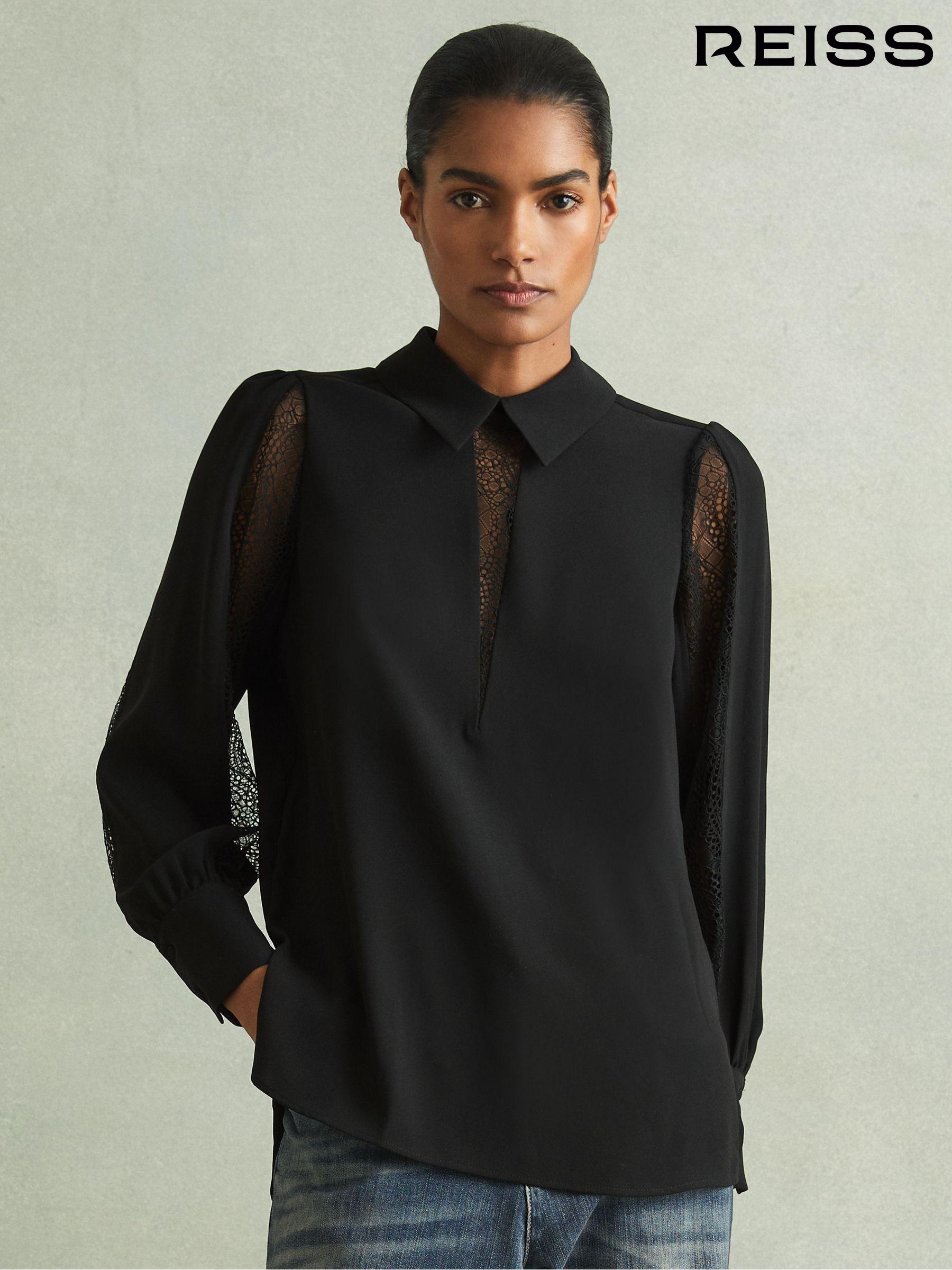 Women s Blouses Black Collared Casual Tops Next South Africa