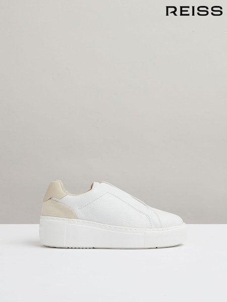 Reiss Casey Leather Slip-On Trainers (E38872) | €241