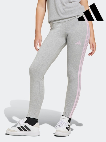 adidas Grey 3 Stripe Essentials Leggings (E38958) | R$ 180
