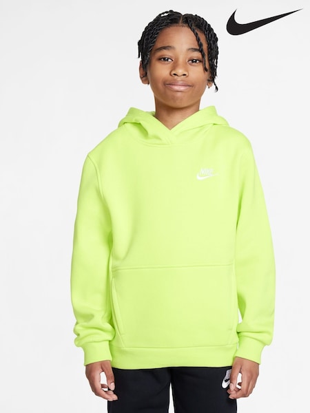 Cytrynowy żółty - Nike Club Fleece Pullover Hoodie (E39023) | 240 zł