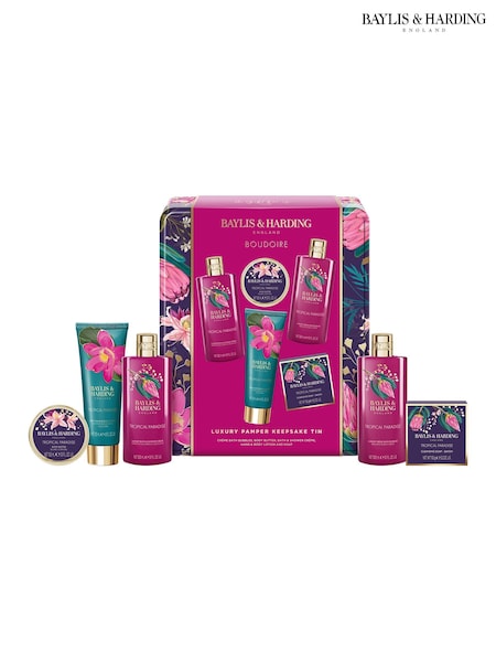 Multi - Baylis & Harding Boudoire Luxury Pamper 5 Piece Tin Gift Set