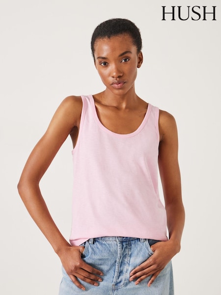 Hush Pink Cotton Slub Tank Top (E39148) | €38