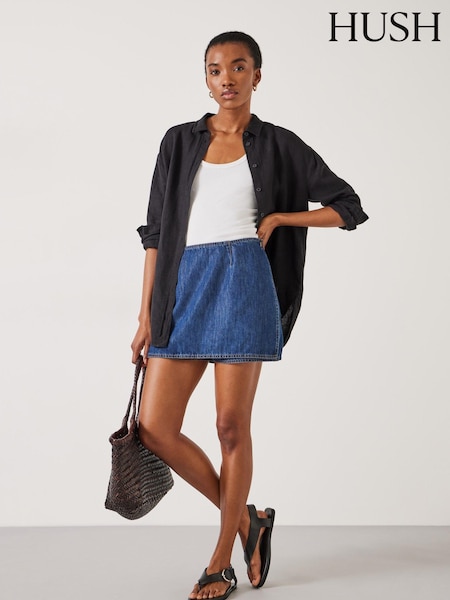 Hush Madeline Denim Mini Skort (E39151) | 211 LEI