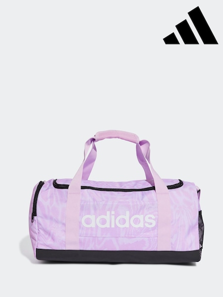adidas Purple Linear Small Graphic Duffle Bag (E39175) | OMR16