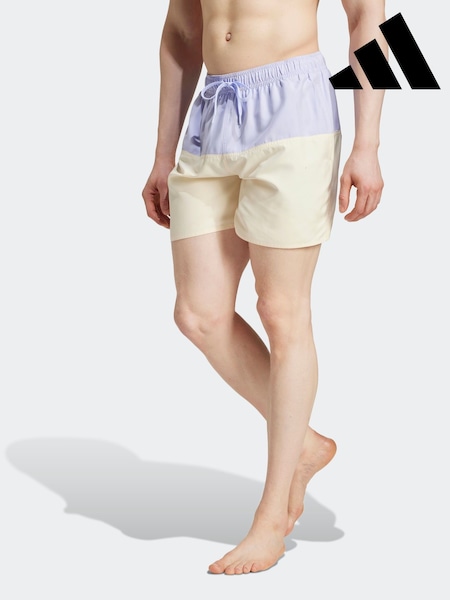 Lila - Adidas Short Length Colorblock Clx Swim Shorts (E39184) | kr630