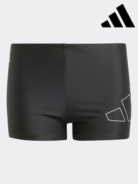 adidas Black Performance Big Bars Swim Boxers Shorts (E39200) | €17