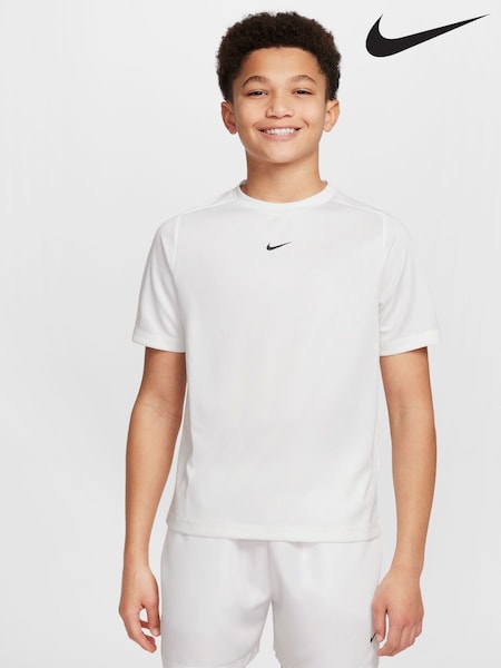 Nike White Multi Dri-FIT Short Sleeve T-Shirt (E39302) | €23