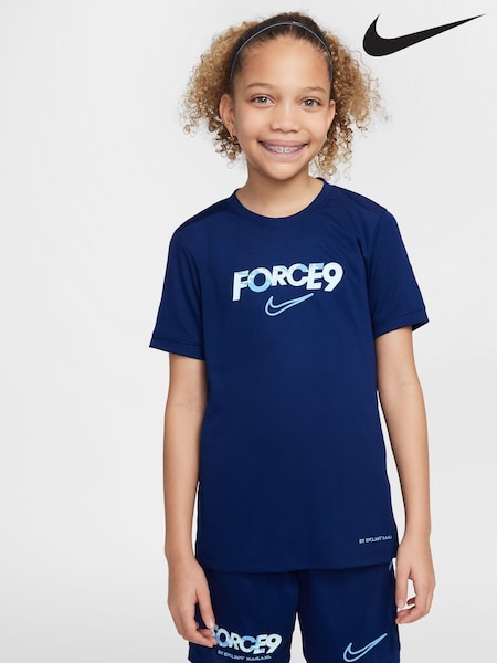 Nike Blue Erling Haaland Force 9 Academy Training T-Shirt (E39332) | €40