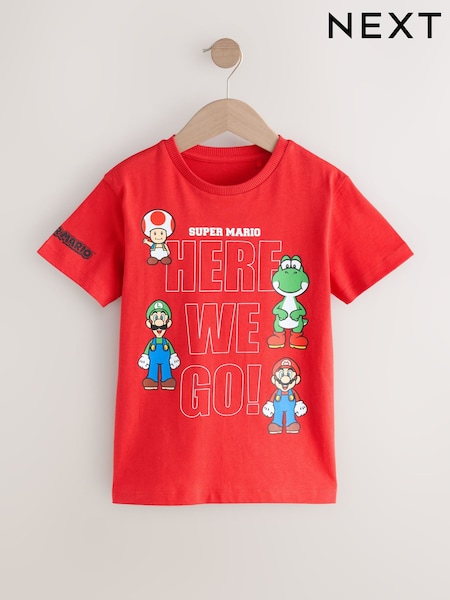 Red Mario Gaming T-Shirt (3-16yrs) (E39353) | 74 QAR - 89 QAR