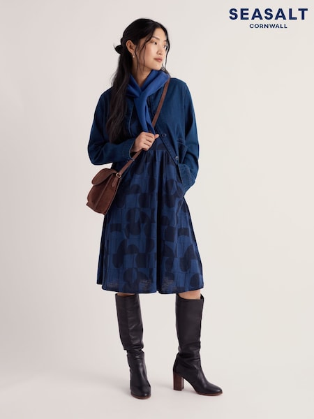 Blue - Seasalt Cornwall Enor 3/4 Sleeve Dress