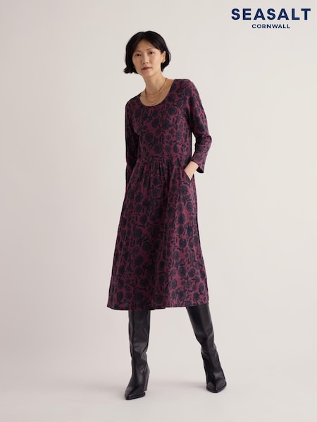 Purple - Seasalt Cornwall Enor 3/4 Sleeve Dress