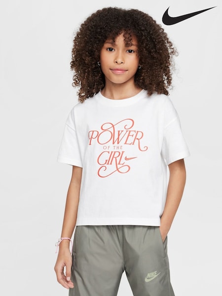 Белый - Nike Power Graphic T-Shirt (E39393) | €15