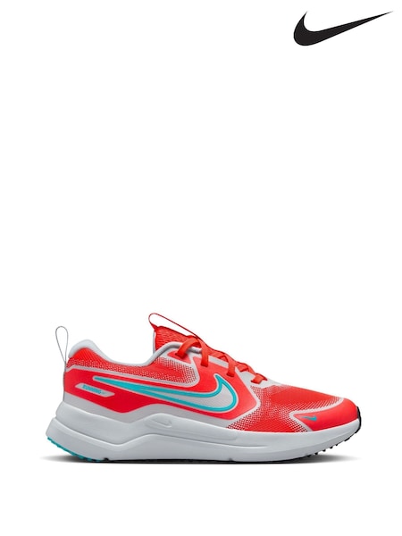 Nike Crimson Red Grey Youth Cosmic Running Trainers (E39416) | €48