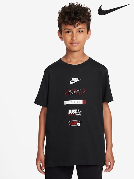 Czarny - Nike 100% Cotton Sportswear T-shirt (E39432) | 125 zł