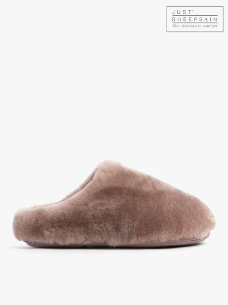 Brun - Just Sheepskin Just Sheepskin Louise Mule-sko i full saueskinn