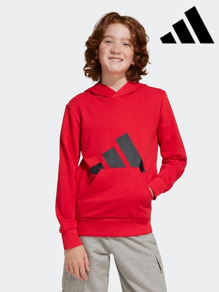 adidas Red Large Logo Hoodie (E39596) | R$ 295