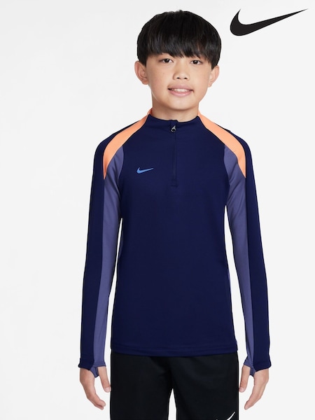Nike Blue Dri-FIT Strike Football Half Zip Drill Top (E39624) | €60