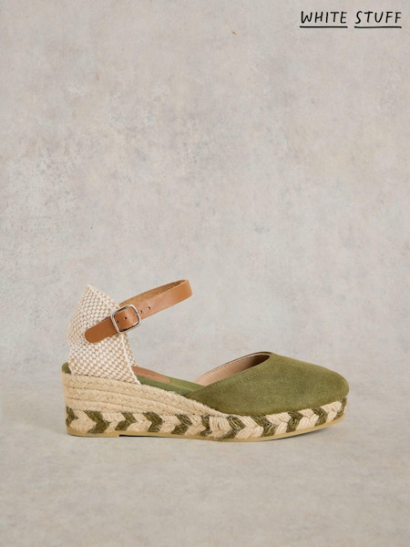 White Stuff Suede Closed Espadrille Wedges (E39785) | 322 LEI