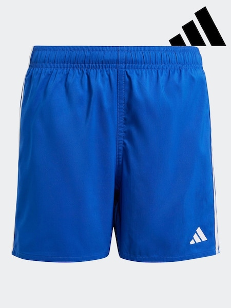 adidas Blue 3 Stripes Swim Shorts (E39865) | €30