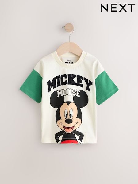 White/Green Mickey Mouse Short Sleeve T-Shirt (3mths-8yrs) (E39931) | 45 QAR - 54 QAR