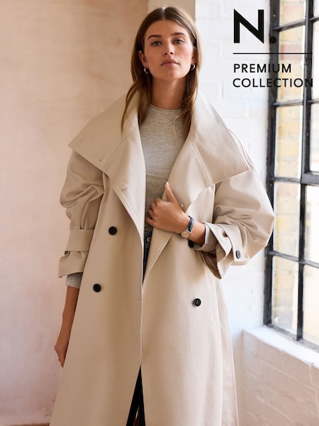 Cream - N. Premium Trench Coat (E39957) | 73 890 Ft