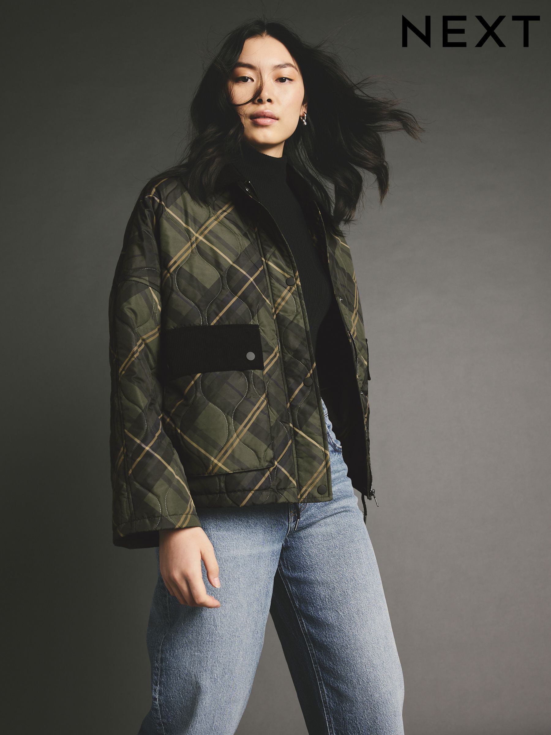 I_am　corduroy collar check coat I_am（アイアム）の「corduroy collar check coat（ステンカラー