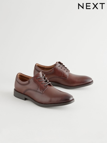 Chocolate Brown Leather Lace-Up Shoes (E39983) | €44 - €55