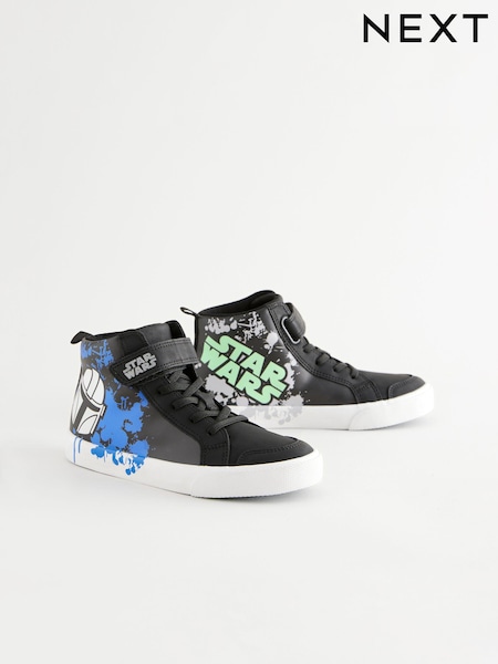 Black Star Wars Elastic Lace High Top Trainers (E40033) | €45 - €56