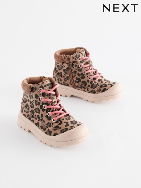 Animal Print Chunky Boots (E40061) | $48 - $55