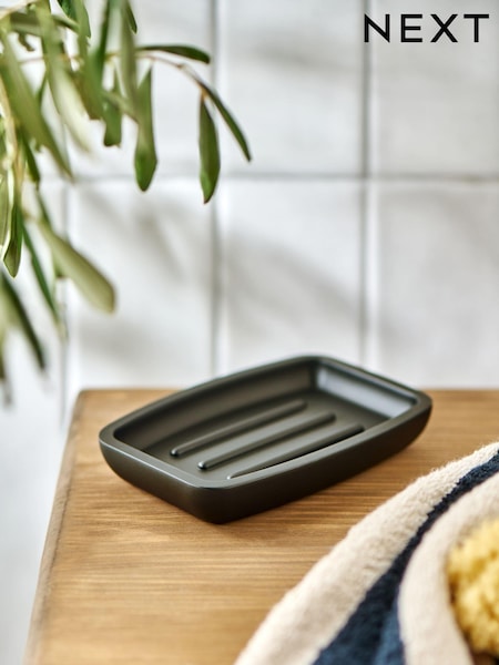 Black Moderna Soft Touch Soap Dish (E40086) | €7