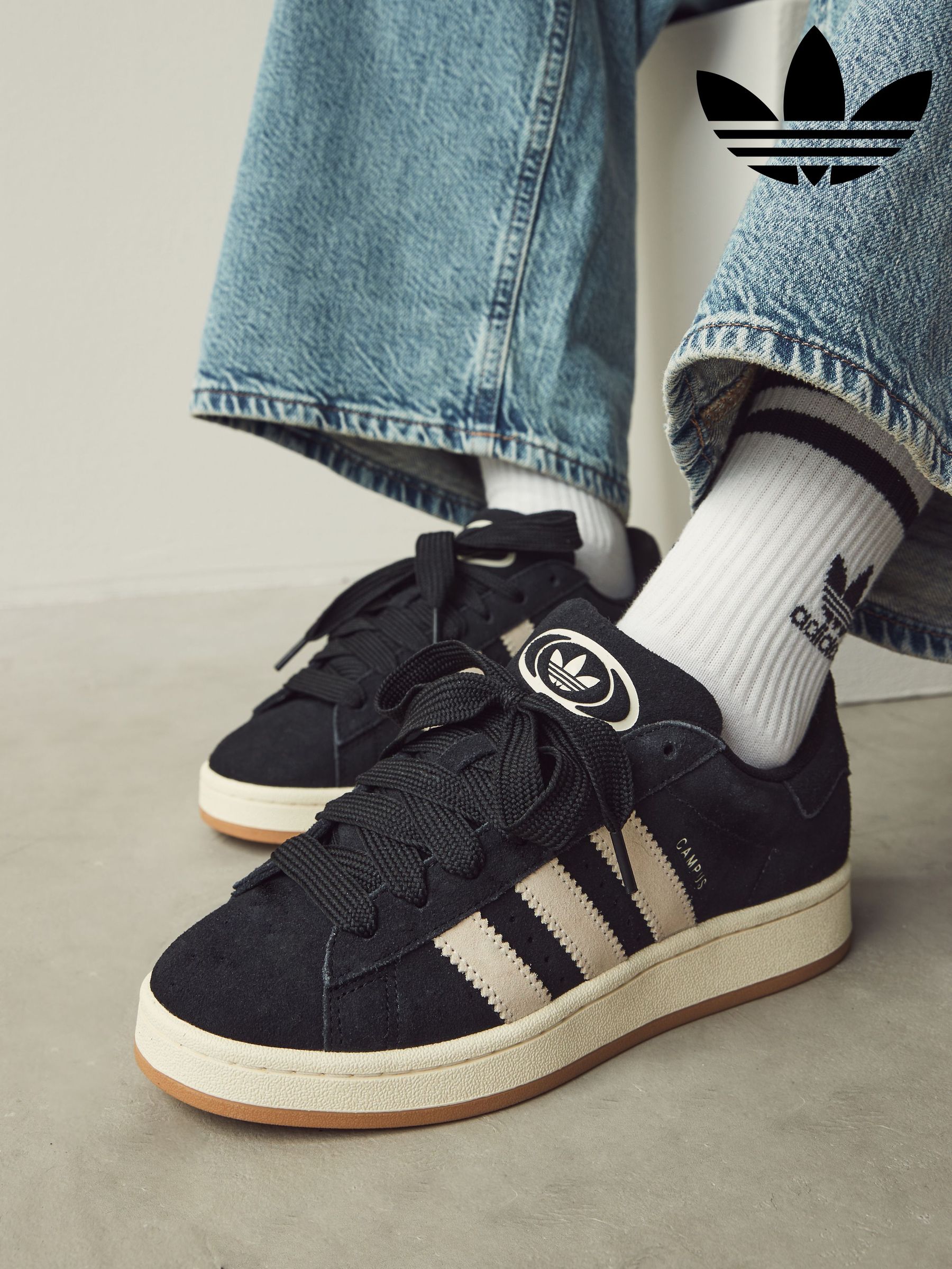 Womens leather adidas trainers top