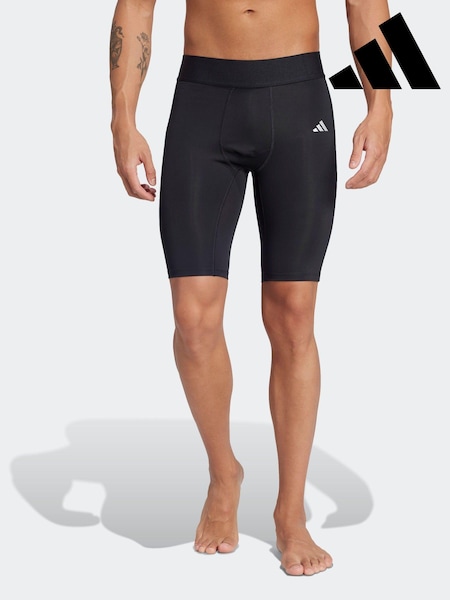 adidas Black Techfit Short Tights (E40267) | AED146