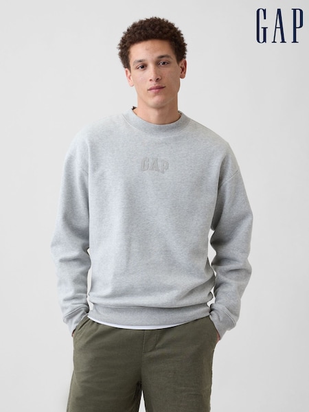 Grey - Regular Gap Relaxed Mini-logo Sweatshirt