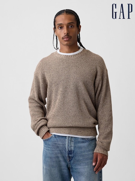 Brun clair - Regular Gap Relaxed Shaker Jumper