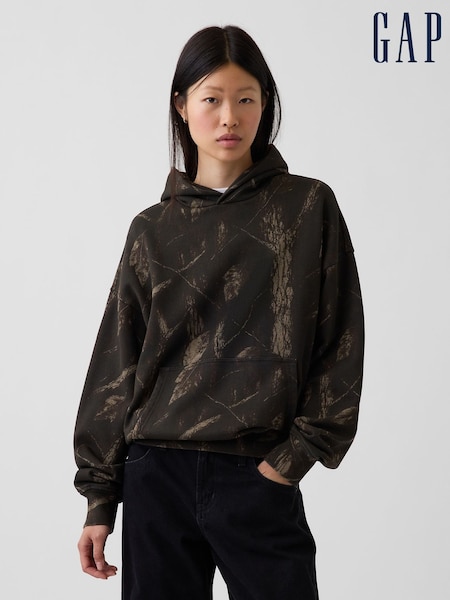 Brown Camo - Regular Gap Heavyweight Oversized Hoodie